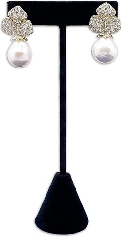 TheDisplayGuys - 4-3/4" T-Bar Jewelry Display Tower - Beige Linen - Earrings Holder/Bracelet Stand (Single) in Saudi Arabia