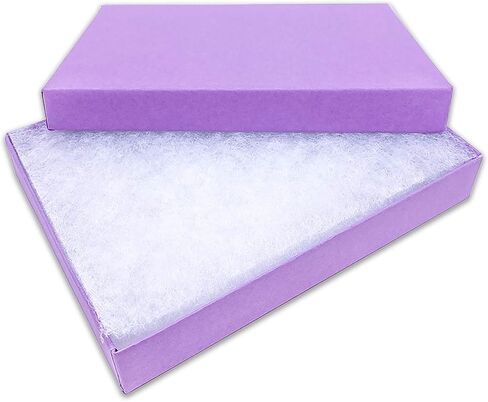 The Display Guys، عبوة مكونة من 20 قطعة سوداء مقاس 8 1/8x5 5/8x1 3/8 بوصة صندوق مجوهرات من الورق المقوى المملوء بالقطن (#85) in Kuwait