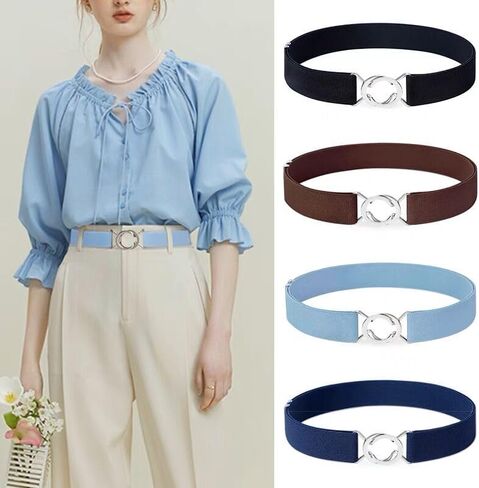 حزام الخصر المطاطي النحيف للسيدات من WannGe، حزام خصر مطاطي لفساتين بناطيل الجينز in Kuwait