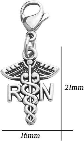 CHOORO Registered Nurse Gift Nurse Cap Clip-on Charm RN Pendant Zipper Pull Charm with Lobster Clasp Medical Student Gift in Saudi Arabia