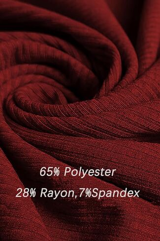 FANGJIN قمصان نسائية شتوية كاجوال بأكمام طويلة تونيك علوية برقبة واسعة تي شيرت للنساء بلوفر عصري للسيدات لون أحمر نبيذي متوسط in Kuwait