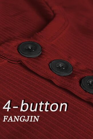 FANGJIN قمصان نسائية شتوية كاجوال بأكمام طويلة تونيك علوية برقبة واسعة تي شيرت للنساء بلوفر عصري للسيدات لون أحمر نبيذي متوسط in Kuwait