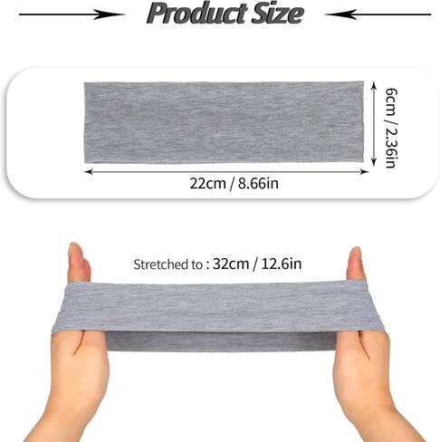 8PCS Sweat Bands Headbands, Non Slip Sweat Bands Headbands, Unisex Simple Square Sport Headband Elastic Soft Cotton Head Bands for Workout Yoga Running Sports in Kuwait