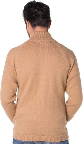 سترة جامبوا دافئة وناعمة من الألبكة مع سحاب وياقة مدورة للرجال in Kuwait