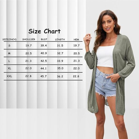 Women's Lightweight Cover Up Hollow Out Cardigan Swimwear Beach Bathing Suit Bikini Coverups in Kuwait