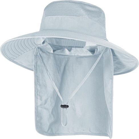 Sun Hats for Men Women with Neck Flap Fishing UPF 50+ UV Protection | Breathable Wide Brim Bucket Hat Water Resistant Adjustable Detachable Chin Strap Foldable Lightweight Hiking in Saudi Arabia