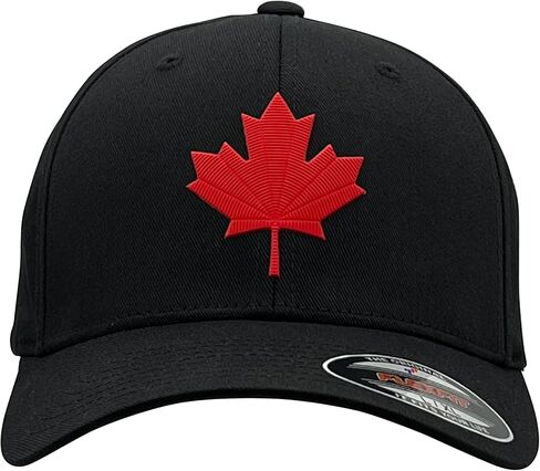 TP THE PRIDE Canada Hat Premium 3D Patch Trucker Hat, Snapback Cap Handmade in USA with Imported Goods (6277BK-Lg-RedMaple) in Saudi Arabia