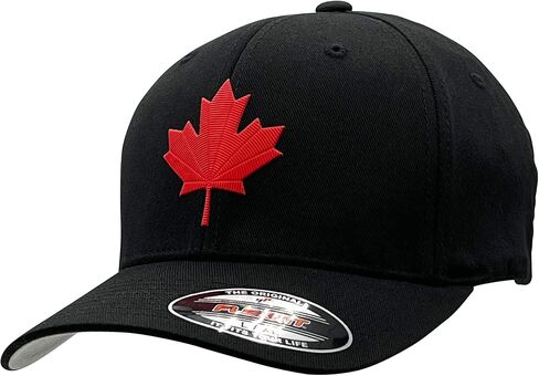 TP THE PRIDE Canada Hat Premium 3D Patch Trucker Hat, Snapback Cap Handmade in USA with Imported Goods (6277BK-Lg-RedMaple) in Saudi Arabia