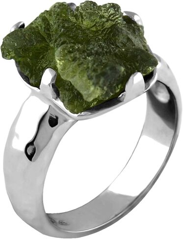 Starborn Sterling Silver 10-15 carat Genuine Moldavite Ring in Saudi Arabia