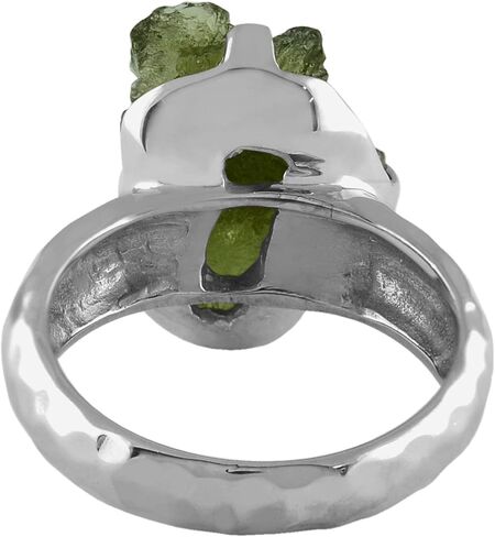 Starborn Sterling Silver 10-15 carat Genuine Moldavite Ring in Saudi Arabia