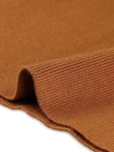 Women's Ribbed Knit Skirt Elastic Waist Slit Hem Stretchy Bodycon Skirts in Saudi Arabia
