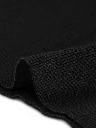 Women's Ribbed Knit Skirt Elastic Waist Slit Hem Stretchy Bodycon Skirts in Kuwait