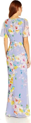 Adrianna Papell Women's Floral Chiffon Beaded Gown in Saudi Arabia