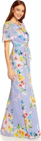 Adrianna Papell Women's Floral Chiffon Beaded Gown in Saudi Arabia