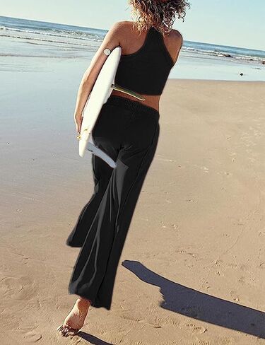 Women's Casual Sweatpants High Waisted Joggers Pants Wide Leg Workout Athletic Pants with Pockets in Saudi Arabia