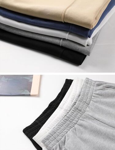 بنطال رياضي كاجوال للسيدات، بنطال رياضي بخصر عالٍ، بنطال رياضي للتمرين بأرجل واسعة مع جيوب in Kuwait