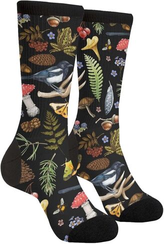 Yaateeh Mushroom Cute Funny Novelty Socks Unisex Crazy Crew Dress Socks in Kuwait