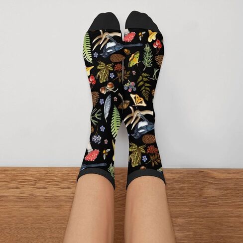 Yaateeh Mushroom Cute Funny Novelty Socks Unisex Crazy Crew Dress Socks in Kuwait