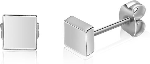 TGNEL Geometric Stud Earrings Pure Titanium Earrings Nickel Free Bar/Square/Rectangle/Triangle/Dot/Heart/Paw Earrings Hypoallergenic for Women Men in Kuwait