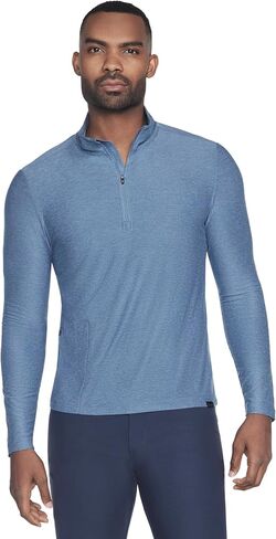 Skechers Men's Go Dri All Day Quarter Zip Long Sleeve Shirt in Saudi Arabia