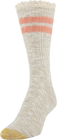 GOLDTOE Women's Recycled Cable Stripe Crew Socks in Saudi Arabia