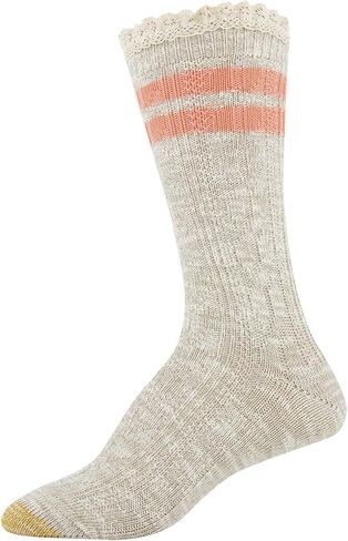 GOLDTOE Women's Recycled Cable Stripe Crew Socks in Saudi Arabia