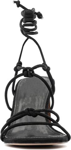 NY & C - New York & Company Bailey نسائي بكعب خشبي كاجوال، صنادل، مفتوح عند الأصابع، مطاط، نعل خارجي in Kuwait