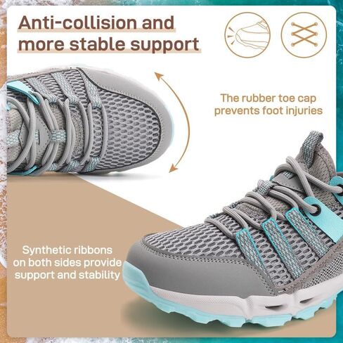 ziitop Womens Hiking Water Shoes for Women Quick Dry Outdoor Sport Sneakers Non Slip Lightweight Breathable Summer Trekking and Walking Climbing Shoe in Saudi Arabia
