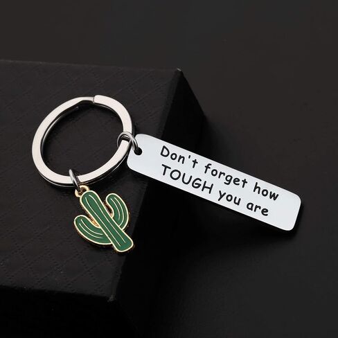 سلسلة مفاتيح WSNANG Saguaro Cactus Keychain لا تنسى مدى قوتك سلسلة مفاتيح مجوهرات الصبار هدية ملهمة لأصدقاء العائلة in Saudi Arabia