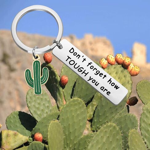سلسلة مفاتيح WSNANG Saguaro Cactus Keychain لا تنسى مدى قوتك سلسلة مفاتيح مجوهرات الصبار هدية ملهمة لأصدقاء العائلة in Saudi Arabia