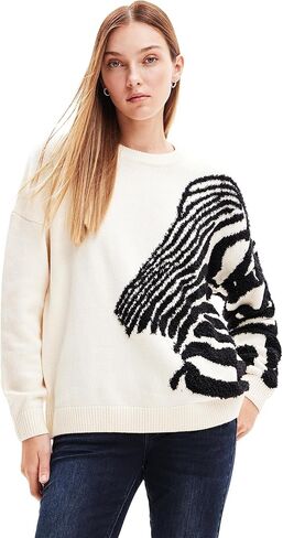 Desigual Women's Woman Flat Knit Thin Gauge Pullover in Saudi Arabia
