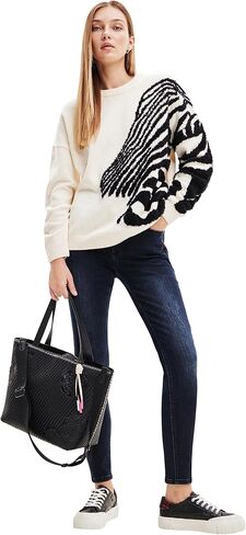 Desigual Women's Woman Flat Knit Thin Gauge Pullover in Saudi Arabia