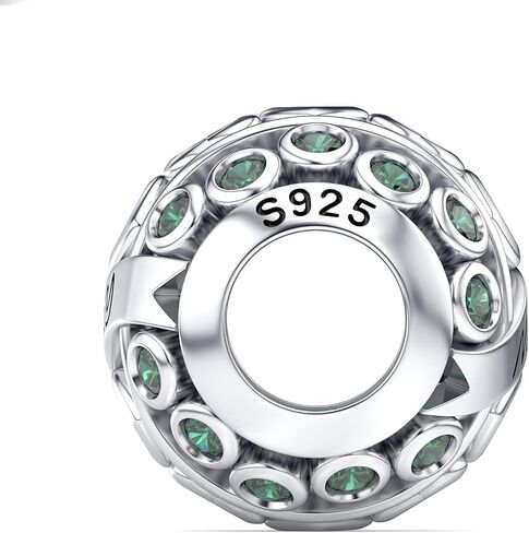 سحر جوهرة الميلاد الحب القلب المخرم حبة سحر للأساور والقلائد 925 الفضة الاسترليني مع زركونيا مكعب 5A، هدايا المجوهرات النساء الفتيات in Kuwait