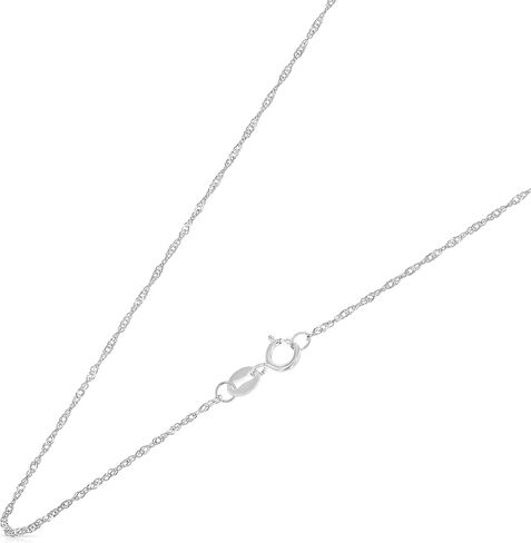 14K Solid Gold 0.9mm Singapore Chain Necklace For Women with Spring Ring Clasp in Saudi Arabia