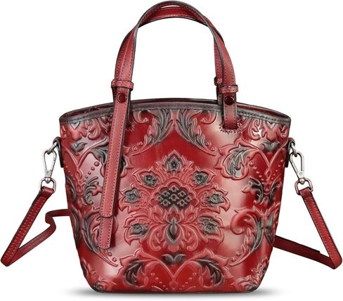 Genuine Leather Satchel for Women Purse Embossed Leather Top Handle Handbag Handmade Crossbody Handbags Tote Bag in Kuwait