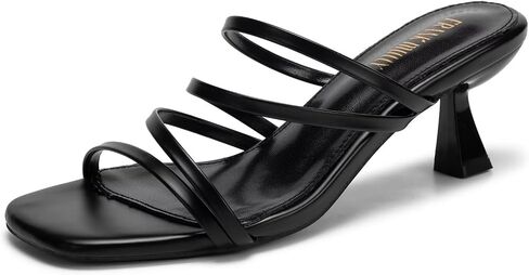 Frank Mully Women's Strappy Heels Comfortable Kitten-Heels Sandals Suqare Open Toe Cute Wedding Party Evening Prom Dress Pump Sandals Shoes in Saudi Arabia