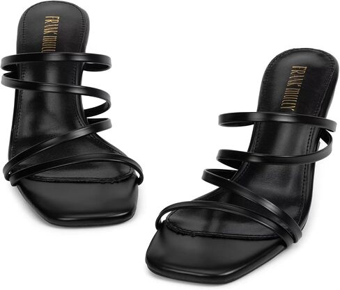 Frank Mully Women's Strappy Heels Comfortable Kitten-Heels Sandals Suqare Open Toe Cute Wedding Party Evening Prom Dress Pump Sandals Shoes in Saudi Arabia
