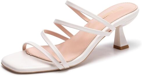 Frank Mully Women's Strappy Heels Comfortable Kitten-Heels Sandals Suqare Open Toe Cute Wedding Party Evening Prom Dress Pump Sandals Shoes in Saudi Arabia