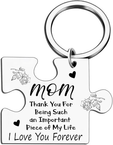 Personalized Jigsaw Puzzles Mama Keychain Gifts for Mom Birthday Mother's Day Christmas Gifts for Women Stocking Stuffers for Adults Best Mom Ever Small Unique Gifts Heartwarming Gift Ideas in Kuwait