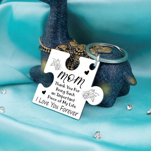 Personalized Jigsaw Puzzles Mama Keychain Gifts for Mom Birthday Mother's Day Christmas Gifts for Women Stocking Stuffers for Adults Best Mom Ever Small Unique Gifts Heartwarming Gift Ideas in Kuwait