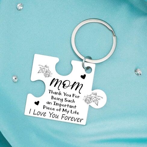 Personalized Jigsaw Puzzles Mama Keychain Gifts for Mom Birthday Mother's Day Christmas Gifts for Women Stocking Stuffers for Adults Best Mom Ever Small Unique Gifts Heartwarming Gift Ideas in Kuwait