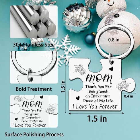 Personalized Jigsaw Puzzles Mama Keychain Gifts for Mom Birthday Mother's Day Christmas Gifts for Women Stocking Stuffers for Adults Best Mom Ever Small Unique Gifts Heartwarming Gift Ideas in Kuwait
