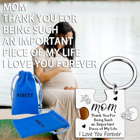 Personalized Jigsaw Puzzles Mama Keychain Gifts for Mom Birthday Mother's Day Christmas Gifts for Women Stocking Stuffers for Adults Best Mom Ever Small Unique Gifts Heartwarming Gift Ideas in Kuwait