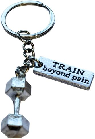 FKC Dumbbell Silver Keychain + Motivational Tag in Saudi Arabia