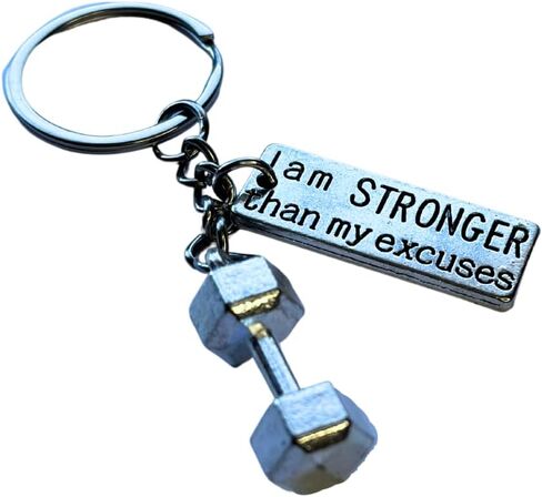 FKC Dumbbell Silver Keychain + Motivational Tag in Saudi Arabia