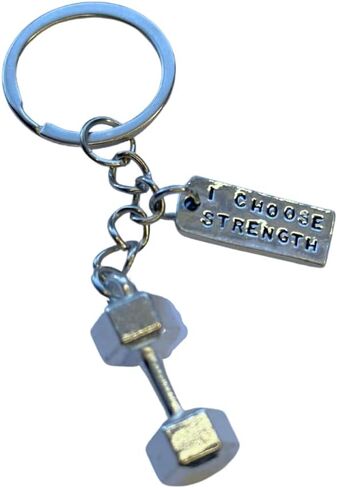 FKC Dumbbell Silver Keychain + Motivational Tag in Saudi Arabia