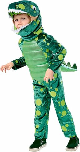 Seasons Green Dinosaur Costume for Kids Halloween Dress Up, Glow in the Dark, Dino Themed Party in Kuwait