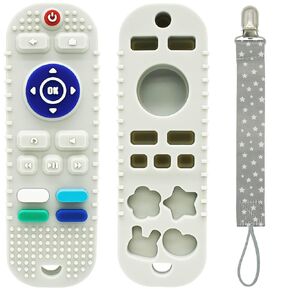 BIGSPINACH Baby Teething Keys Toys 6 to 12 Months,Gothic Car Keys Baby Teether Combo Set,Car Key Remote Toy Controller for Toddler (Key, Pink)