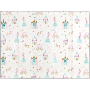 Dream On Me Play Time Reversible Baby Play Mat Foldable Extra Large Thick Foam Crawling Playmats for Toddlers Waterproof Portable Playmat Yoga/Picnic/Game Mat Indoor/Outdoor, Giraffe and Dinosaur in Kuwait