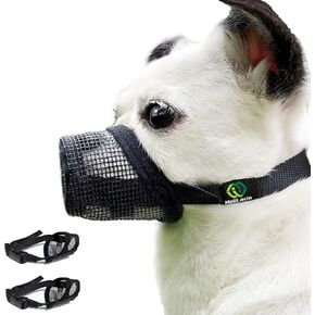 MOIILAVIN Dog Muzzle,Soft Mesh Muzzle for Barking Grooming Biting Chewing for Small Medium Breeds, Barkless Mesh Muzzle Stop Puppy Eating Poop&Rocks XXS XS S (Pink, XXS)